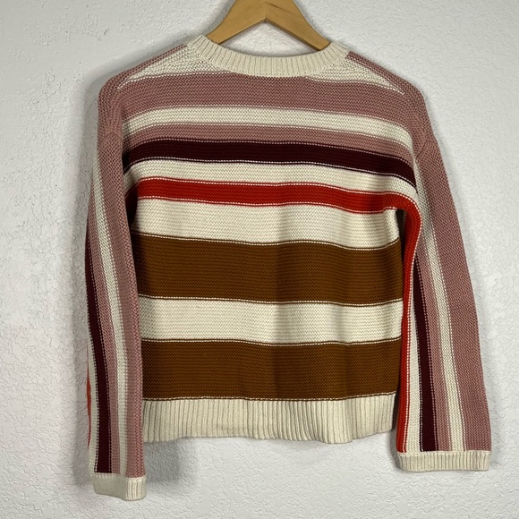Madewell Valleyscape striped pullover cotton sweater Preppy Casual Fall Comfy - Picture 3 of 8